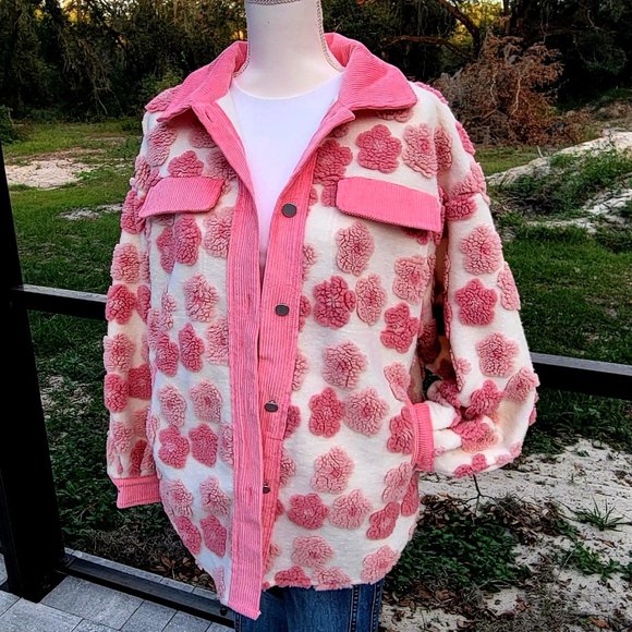 BiBi Tops - Floral Shacket